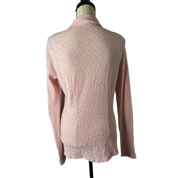 J. Jill Stretch Lace Pink Long Sleeve Button Down Shirt Size Small‎ - Picture 4 of 6